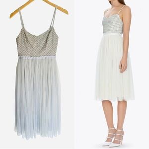 Needle & Thread 2 Coppelia Ballet Beaded Tulle Dress in Porcelain Blue Size 4